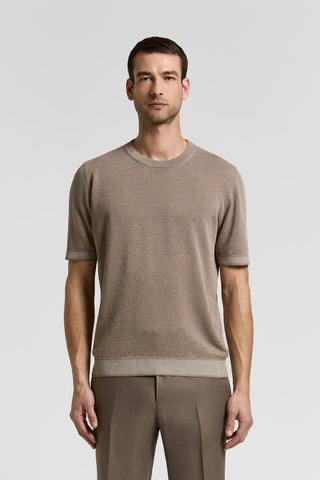 T-Shirt aus Leinen und Baumwolle