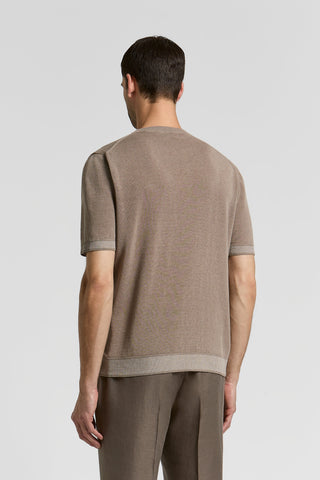 T-Shirt aus Leinen und Baumwolle