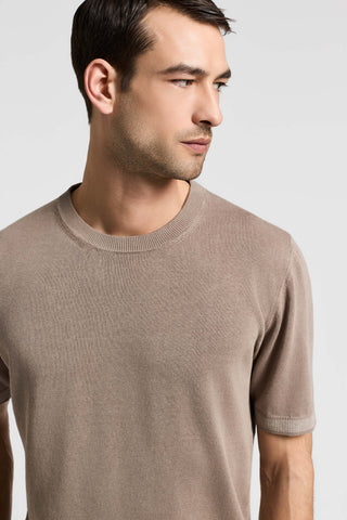 T-Shirt aus Leinen und Baumwolle