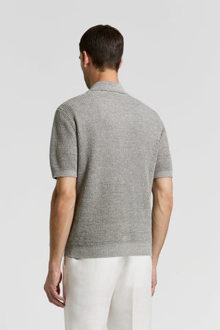 Camisa de mezcla de lino y algodón