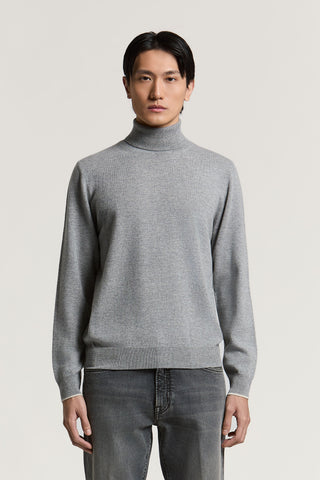Jersey de cuello alto de lana y cachemira