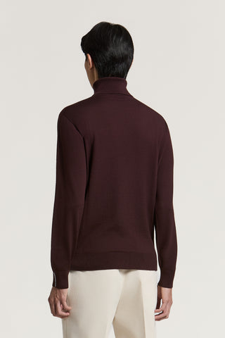 Jersey de cuello alto de pura lana