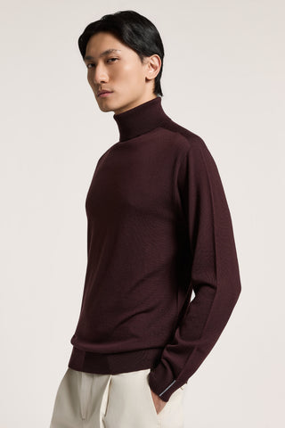 Jersey de cuello alto de pura lana