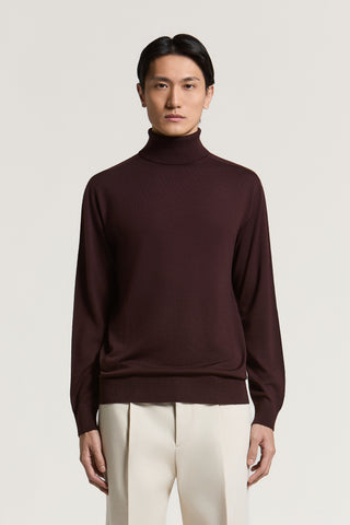 Jersey de cuello alto de pura lana