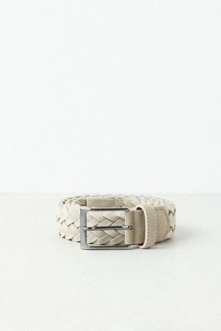 Braided suede belt