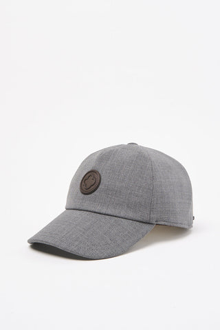 Gorra de béisbol de gabardina técnica de lana