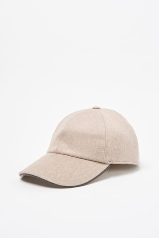 Gorra de béisbol de fieltro de lana y cachemira