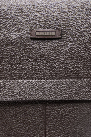 Grained leather backpack