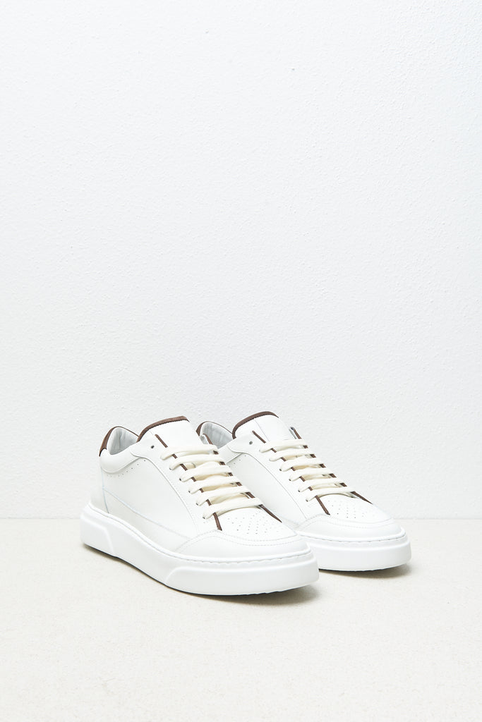 Natural real leather and nabuck sneakers  