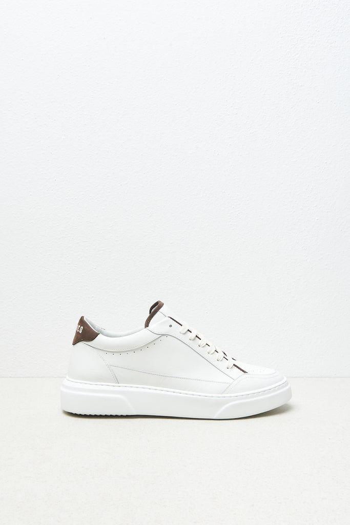 Natural real leather and nabuck sneakers  