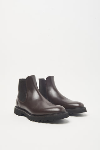 Botas Chelsea de cuero auténtico