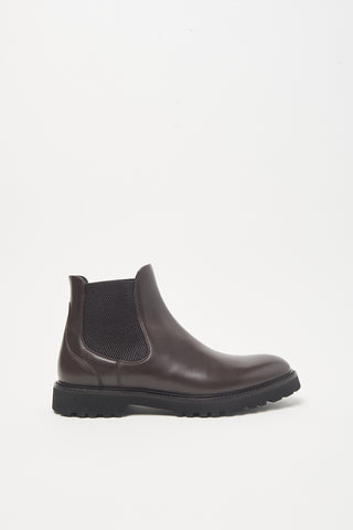 Botas Chelsea de cuero auténtico