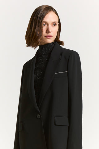 Fluid crepe cady blazer