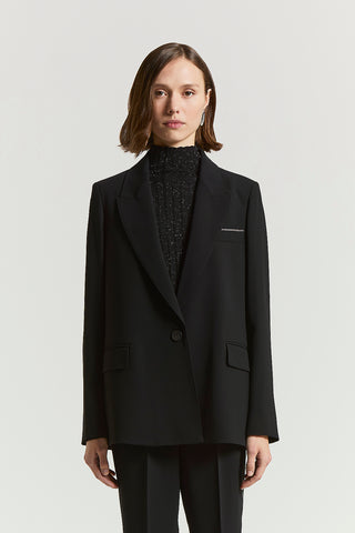 Fluid crepe cady blazer