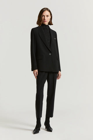 Fluid crepe cady blazer
