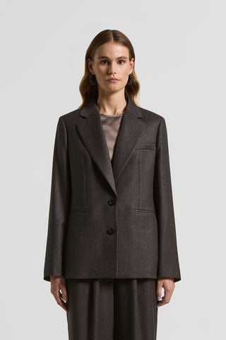 Lurex wool flannel blazer