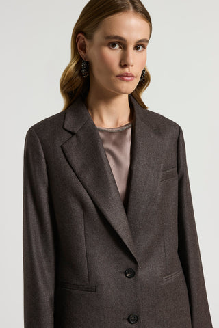 Lurex wool flannel blazer
