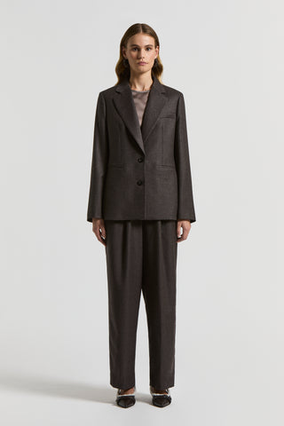 Lurex wool flannel blazer