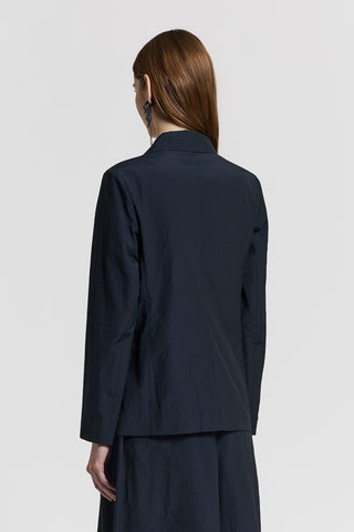 Cotton-blend canvas blazer