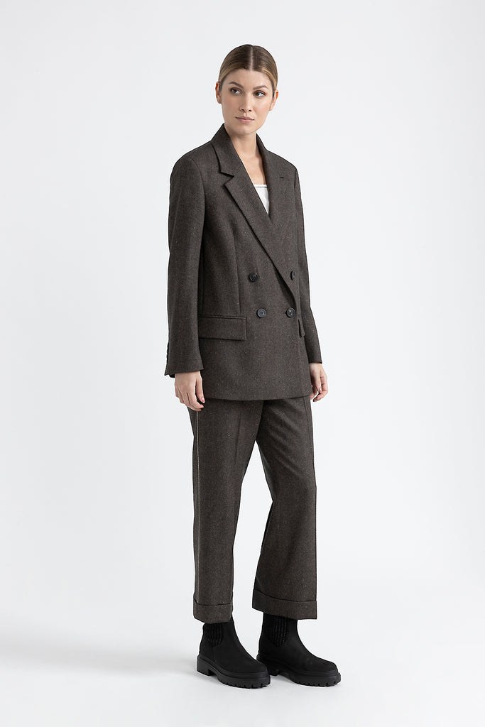 Wool, cashmere and silk trousers  