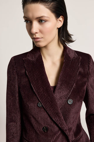 Zweireihiger Blazer aus Fancy-Cordsamt