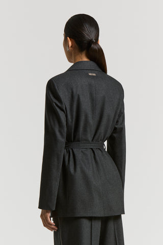 Wool and cashmere flannel blazer