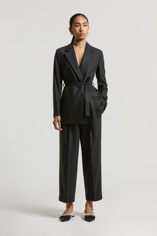 Wool and cashmere flannel blazer