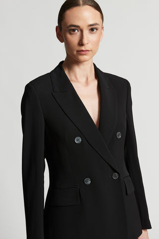 Stretch viscose cady blazer