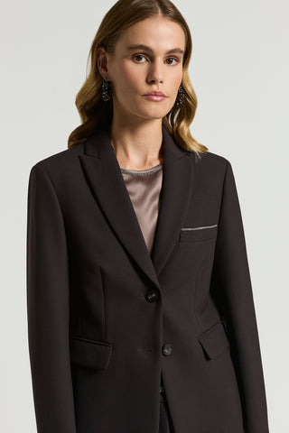 Double technical fabric blazer