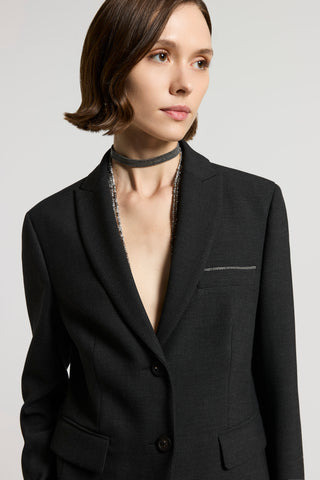 Double technical fabric blazer
