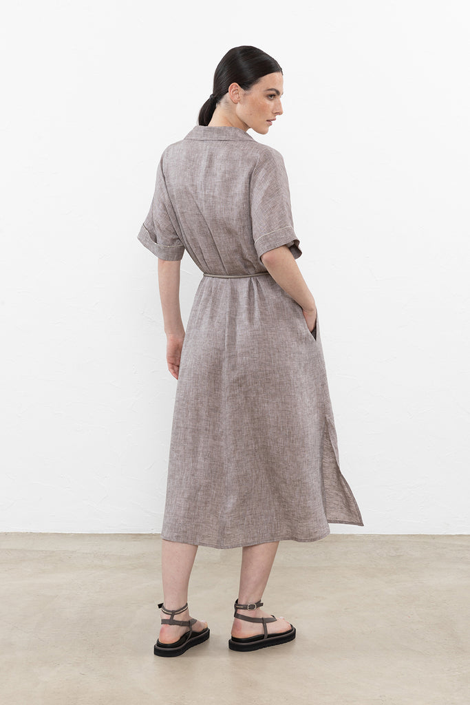 Long light pure linen dress  