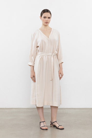 Fluid Habotai midi dress  