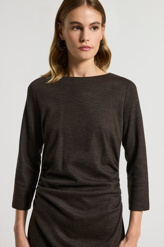 Fluid cotton wool jersey dress