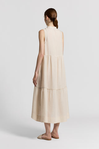 Lightweight pure linen canvas dress