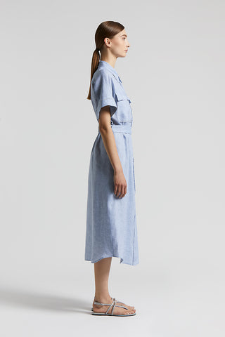 Linen midi dress