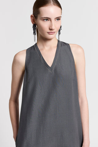 Long pure linen dress