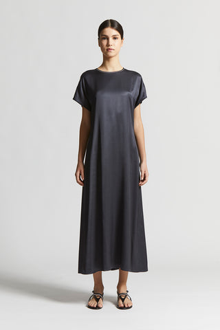 Long viscose satin dress