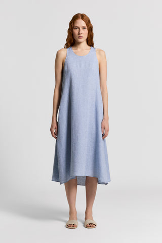 Lightweight pure linen canvas dress