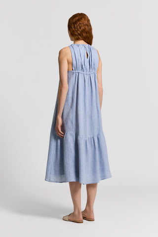 Lightweight pure linen canvas dress
