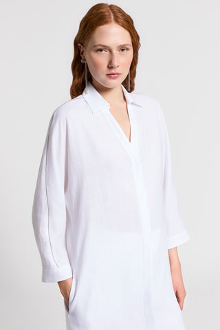 Long pure linen caftan