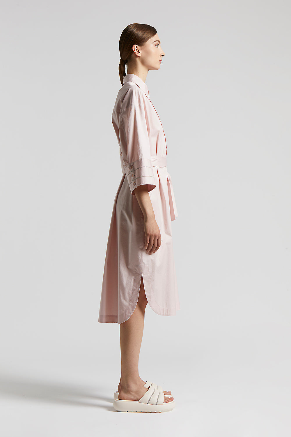 パーティードレス PESERICO Light stretch cotton satin chemisier dress Chemisier dress in light stretch cotton satin | Peserico US