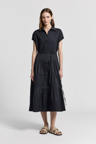 Short-sleeved sail-hand cotton dress