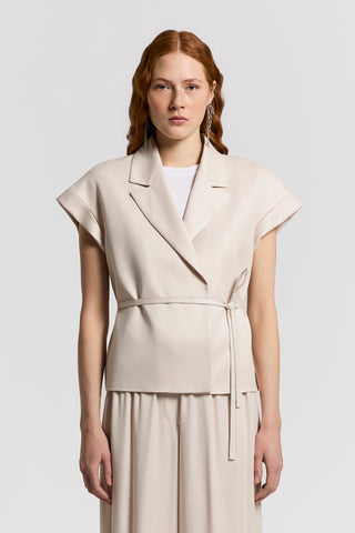 Viscose-cuprous diagonal-weave vest