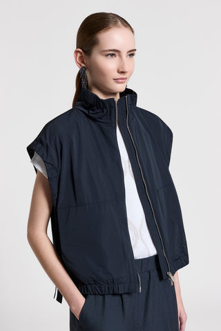 Technical taffeta vest