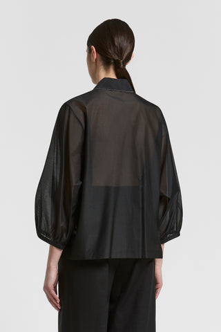 Hemd aus Organza und matter Seide