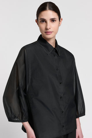 Hemd aus Organza und matter Seide