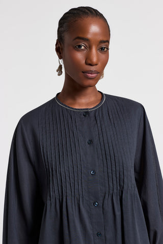 Cotton voile crewneck shirt