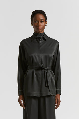 Fluid viscose twill shirt