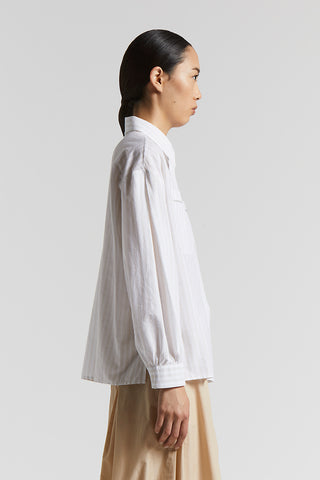 Striped cotton muslin shirt