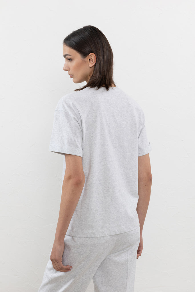 Cotton jersey T-shirt with Punto Luce  